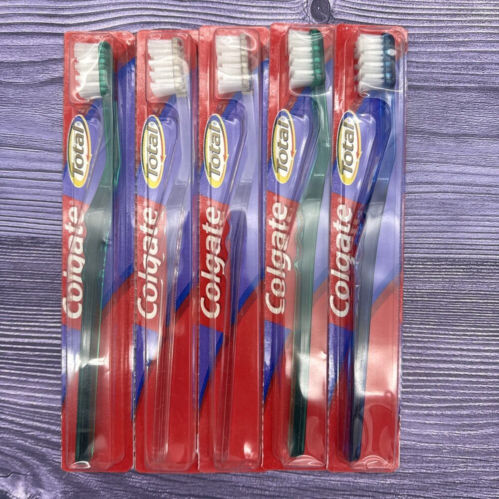 5 LOT Colgate Total VTG Precision NOS Triple Action Bristles Soft Compact USA
